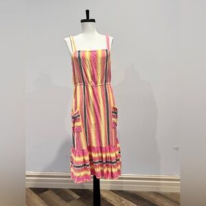 BB Dakota Vibrant Striped Midi Dress